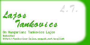 lajos tankovics business card